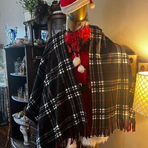 Plaid Women's Cape Coat